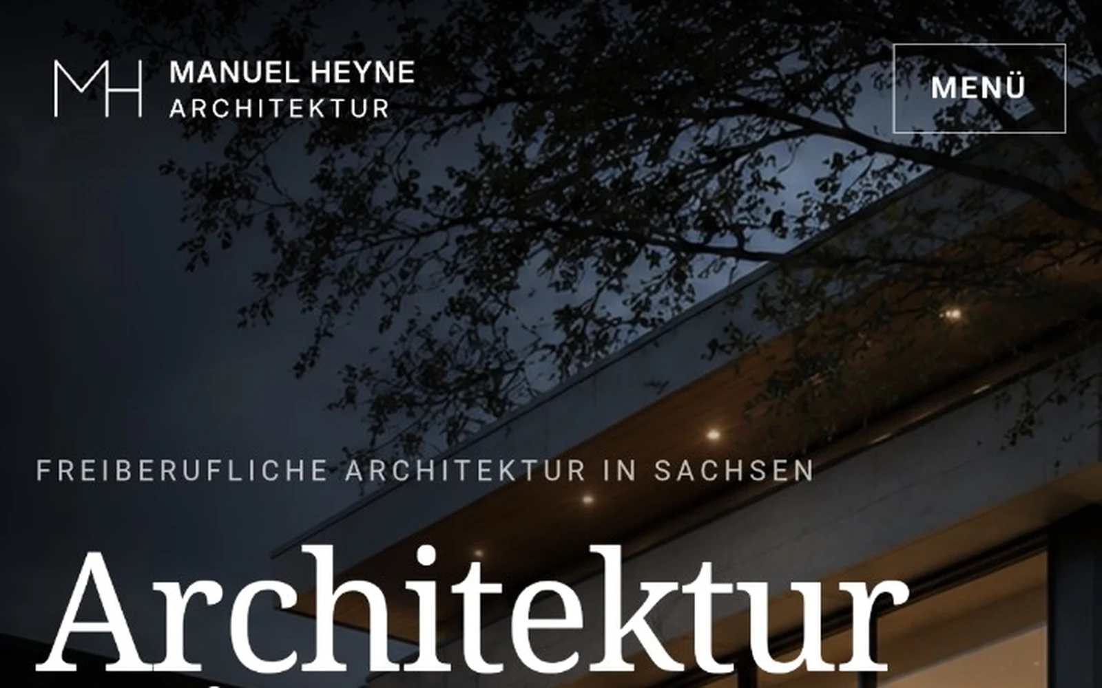 Vorschau der Webseite von Manuel Heyne Architektur